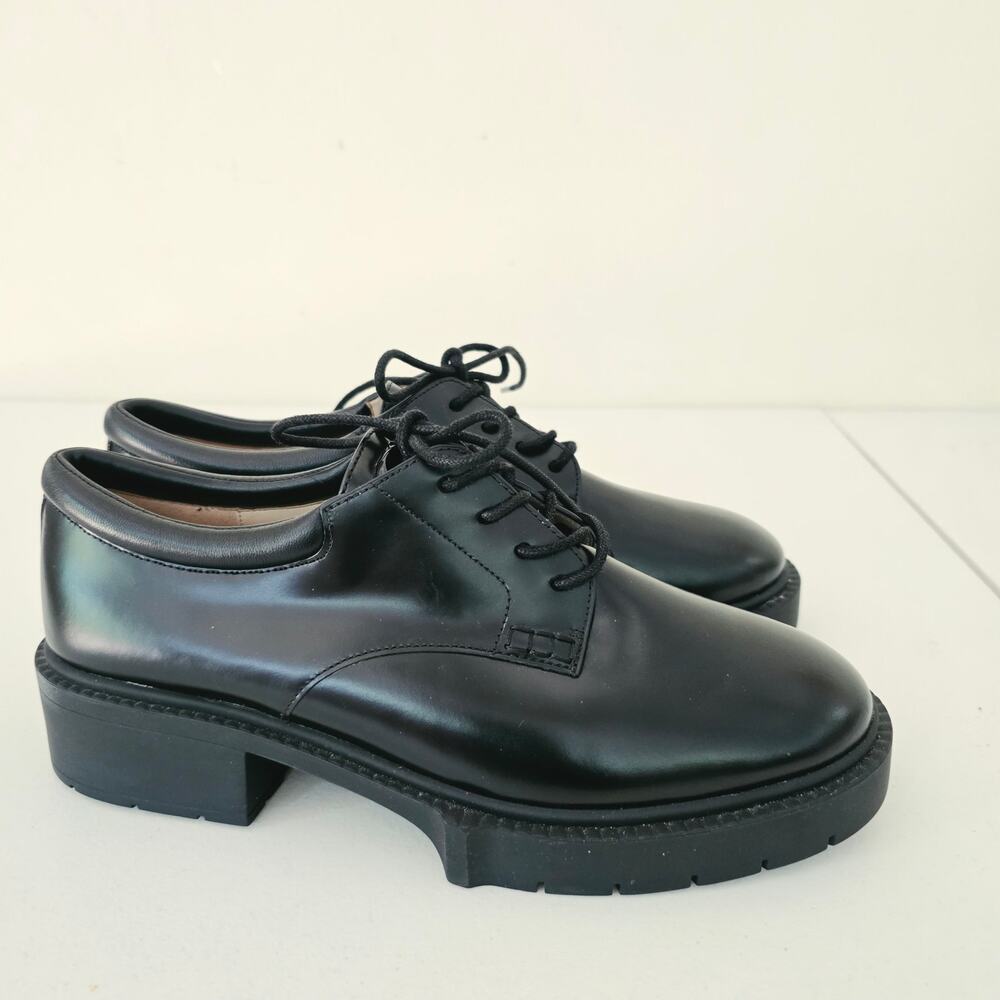 Coach Lyla Platform Derby Black Leather Oxford NEW NWOB Women's Size 10 - Picture 8 of 14